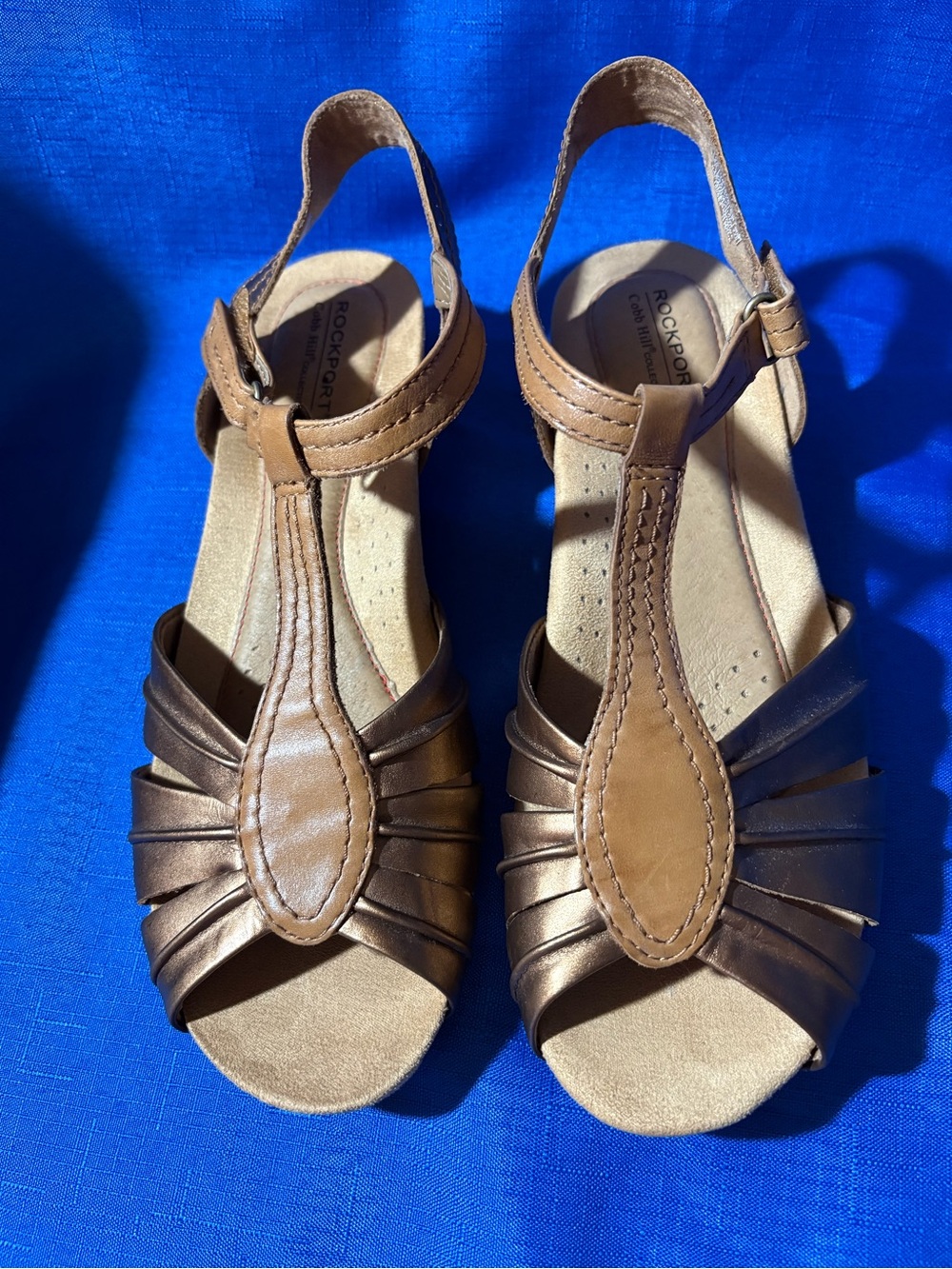Rockport Brown T-Strap woman sandals